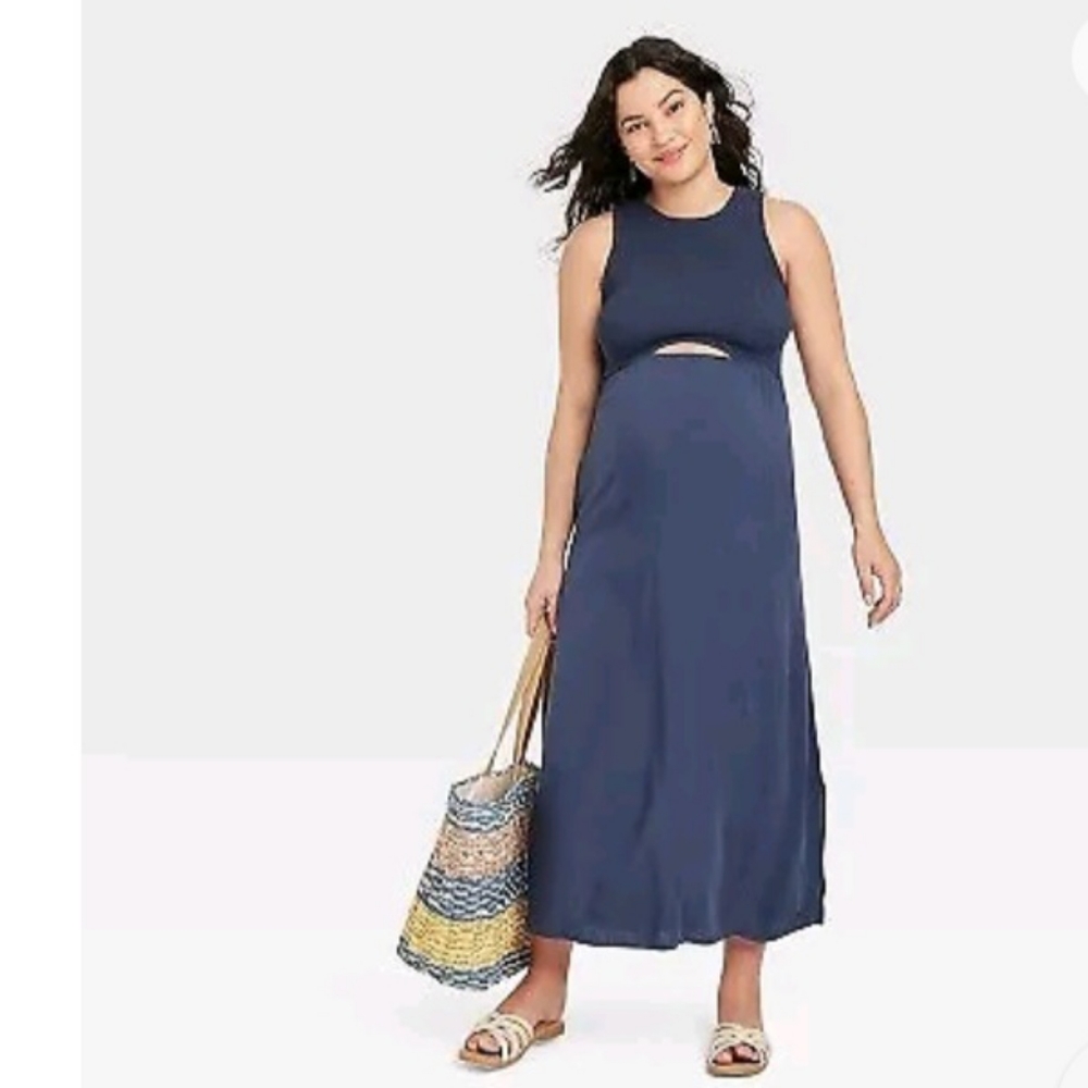 Maternity Smocked Cut Out Dress!
